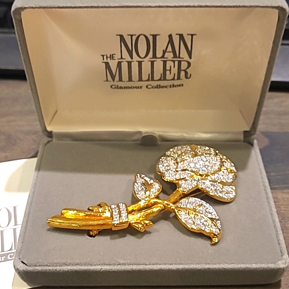 Nolan Miller Rose Brooch, Glamour Collection - Picture 1 of 3